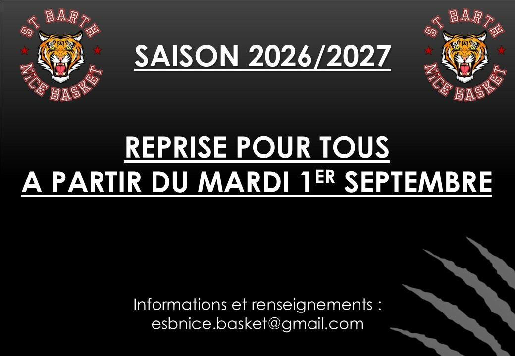 REPRISE DES ENTRAINEMENTS A PARTIR DU MARDI 1er SEPTEMBRE