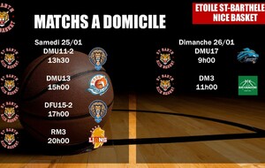 Matchs de la semaine à domicile